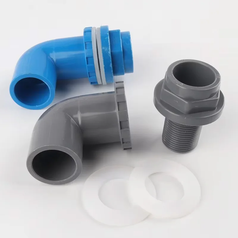 

20~50mm PVC Pipe Aquarium Fish Tank Drain Joints Home DIY Tube Fittings 90° Elbow Water Drainage Connector