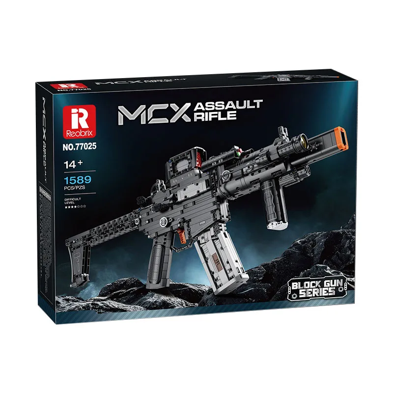 

IN STOCK Reobrix 77025 MOC Military MCX Assault Rifle Building Blocks Model Gun Assembling Toys for Boys Christmas Gift Sets