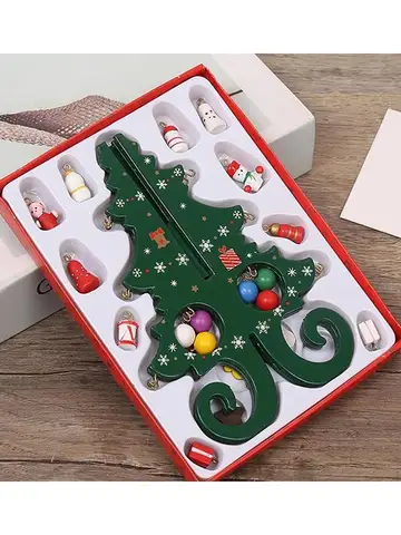 Christmas Tree Children's Handmade DIY Stereo Wooden Christmas Tree Scene Layout Christmas Decorations Ornaments Hot