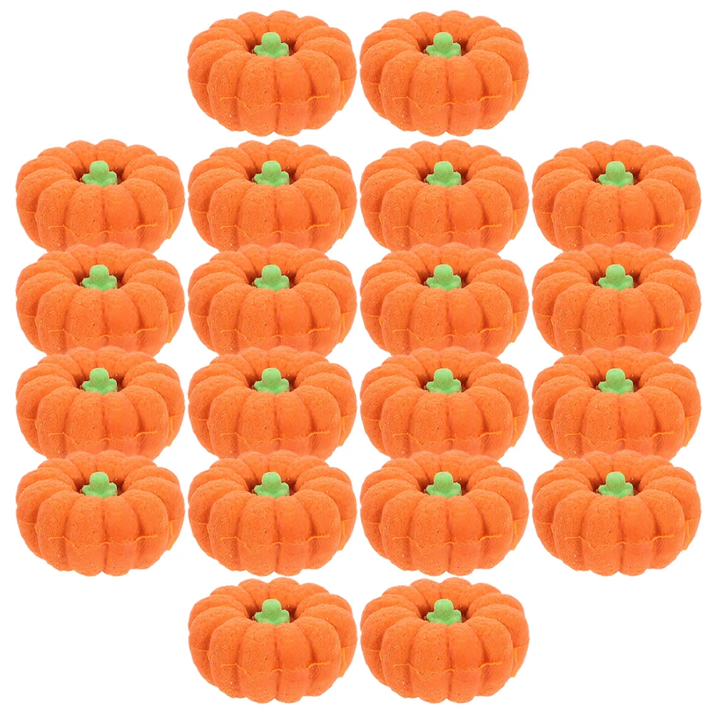 

20 Pcs Halloween Simulated Food Pumpkin Eraser Erasers For Shaped Drawing Delicate Canned Orange Child