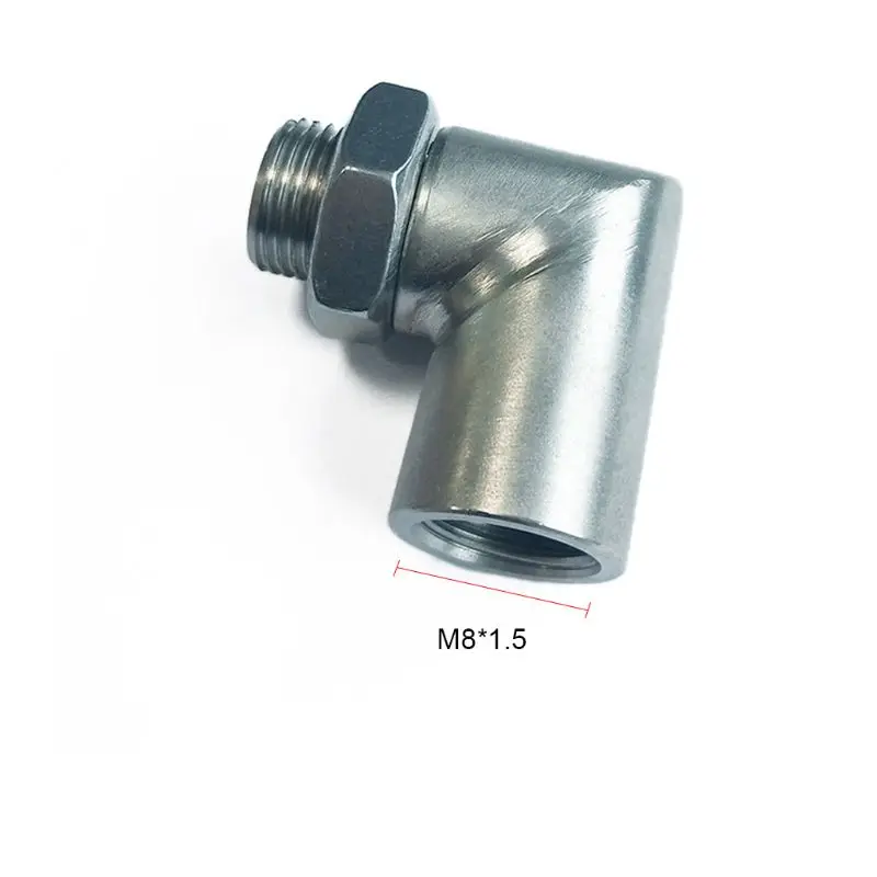 Adaptor Ekstensi Sensor Oksigen Mobil Universal M18X1.5 90 Derajat Dengan Mur