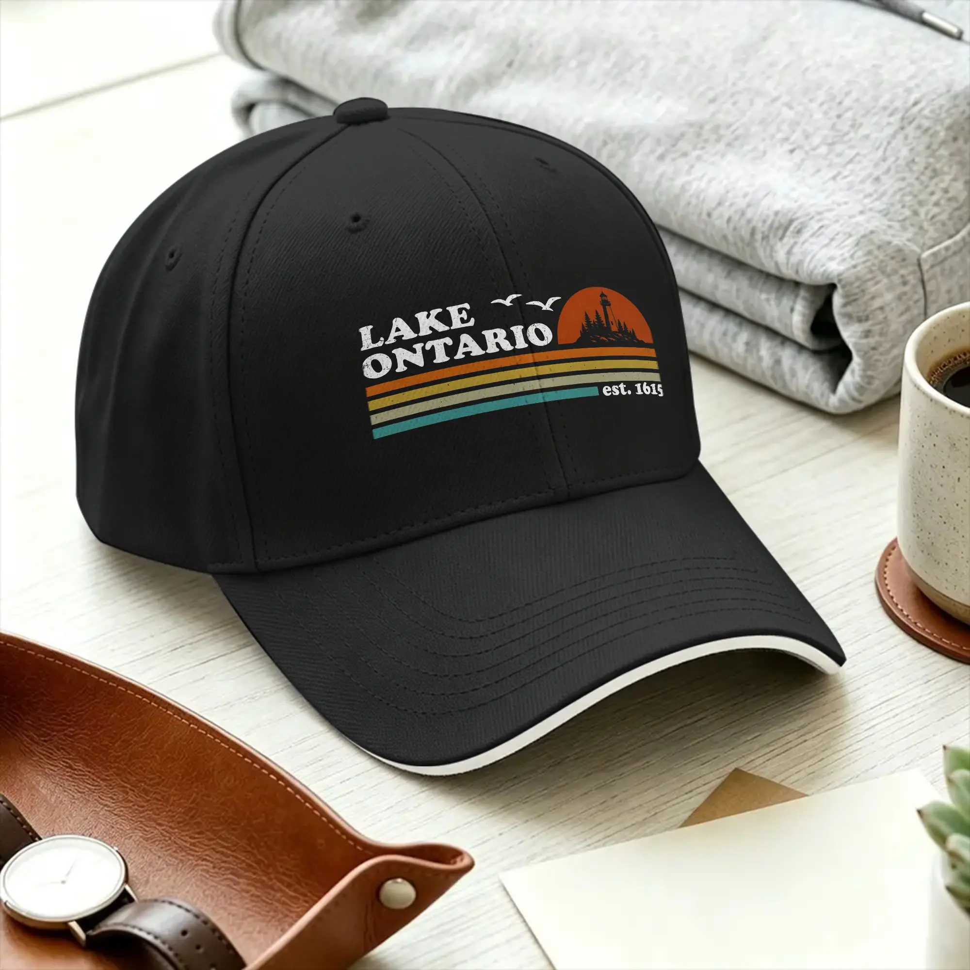 Lake Ontario Canada Casual Baseball Cap  Hunting Camping Trucker Hat Summer Sun Visor Women Men y2k Retro Baseball Caps