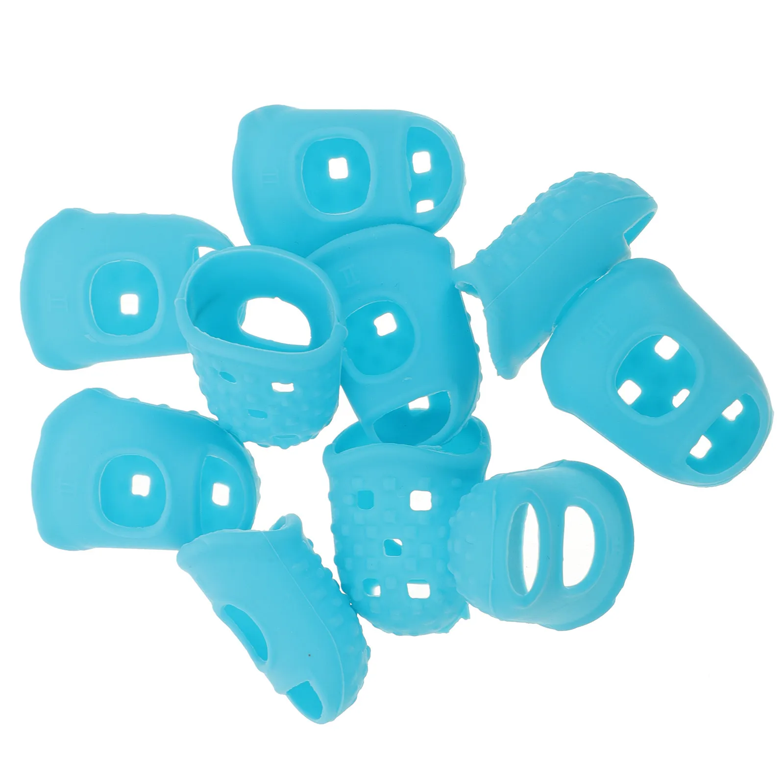 

10 шт. силиконовых напальчников, нескользящие защитные накладки для пальцев при шитье, вышивке, зашивке ногтей, вышивке крестиком, портативные