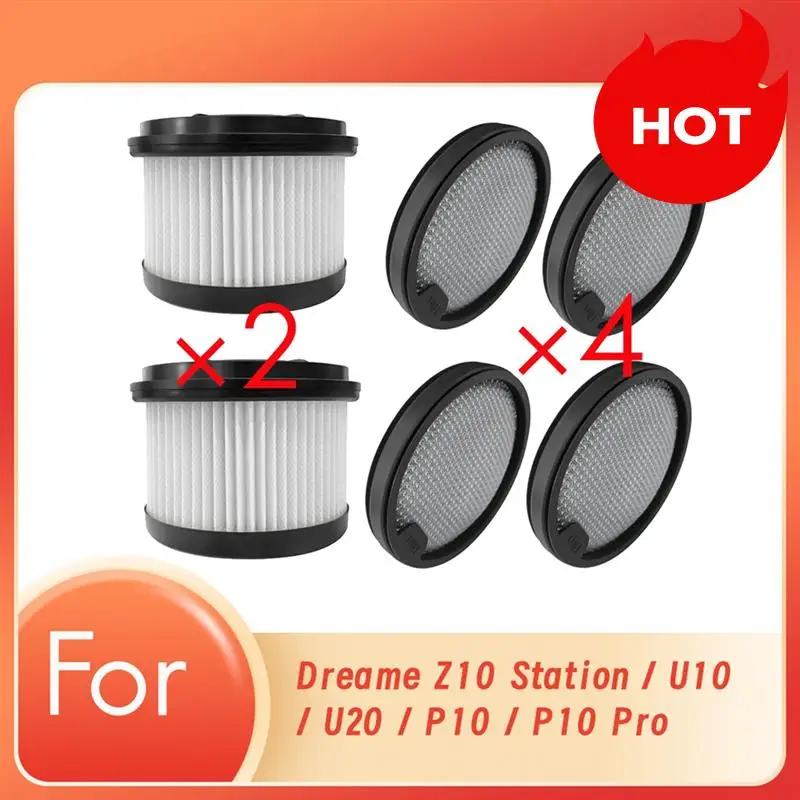 Фильтр A01V-2 и 4 хлопковых фильтра для Dreame Z10 Station/U10/U20/P10/P10 Pro, запасные части для очистителя фильтра