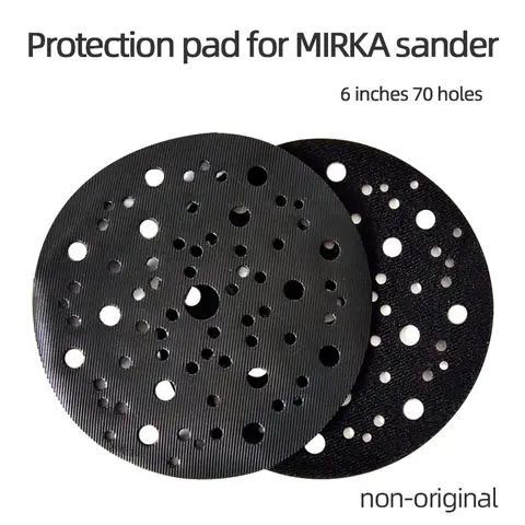 MIRKA 드라이 밀 보호 패드 드라이 밀 헤드 소프트 패드 6 인치 150mm 사포 기계 트레이 연마 패드를 보호하기 위해 몰려 들고