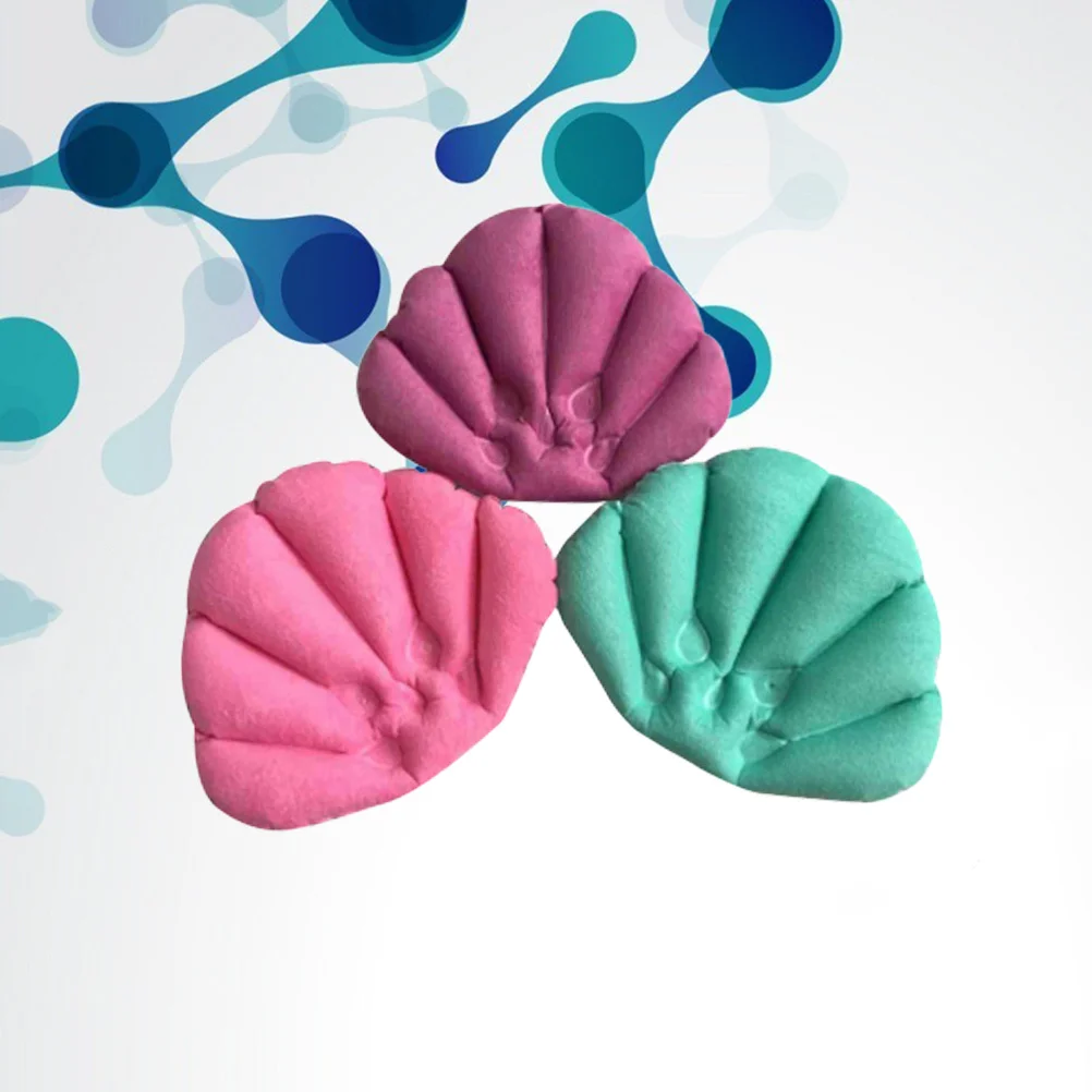 

3Pcs Inflatable Bath Pillow Suction Cup Back Neck Cushion Soft Cloth Spa Bathroom Accessories Comfortable Relaxing