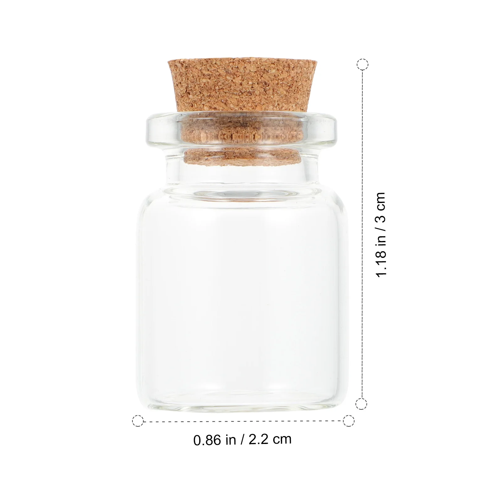 

30pcs Glass Bottles Cork Lids Mini Jars Transparent DIY Decorative Wishing Bottle Baby Lanugo Deciduous Teeth Storage Vase Home