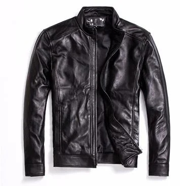 men Free shipping.Brand classic sheepskin Jackets,men's genuine Leather jacket.fashion casual business coat,plus size clothes