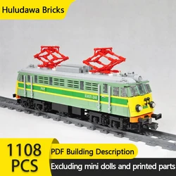 City Car Train Model MOC Building Bricks EU07 Railway Locomotive Modular Technology Gifts Holiday Assemble Children Toys Suit