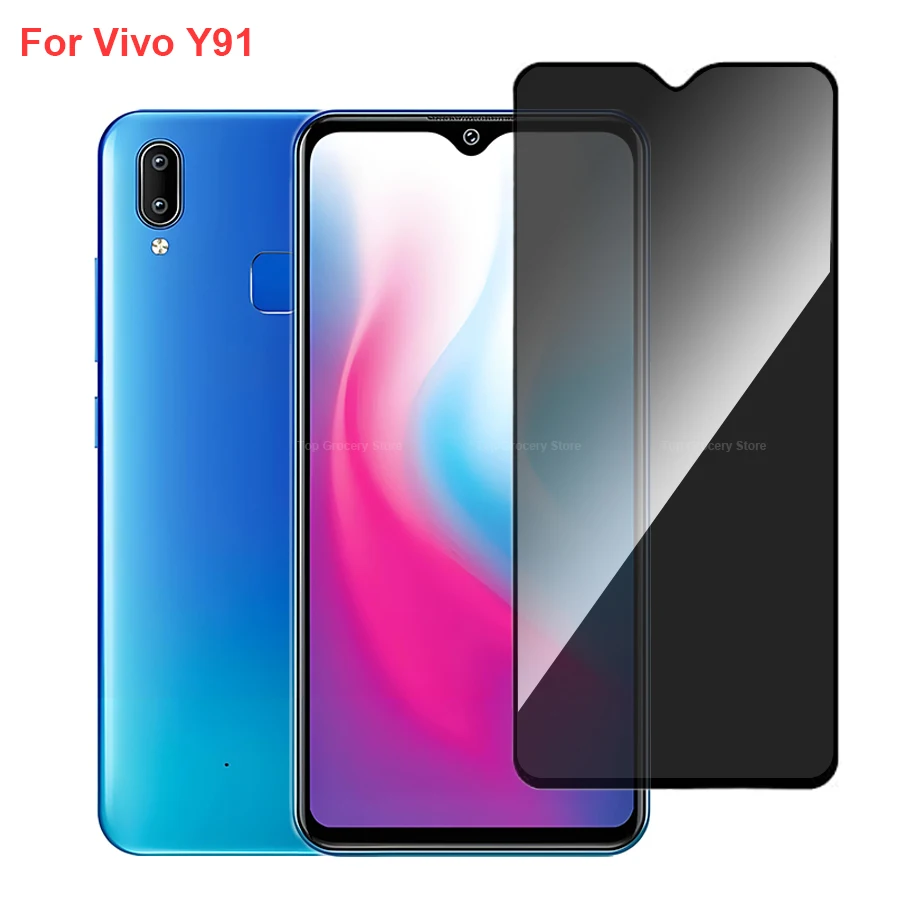 

For Vivo Y91 1814 Anti Spy Privacy Tempered Glass Screen Protector Compatible For VivoY91 Full Cover Screen Phone Film