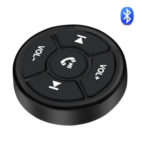 Universal 5 Keys Wireless Media Remote Control  Compatible with Android/iOS Car/Motorcycle/Bike Steering Wheel Music Controller