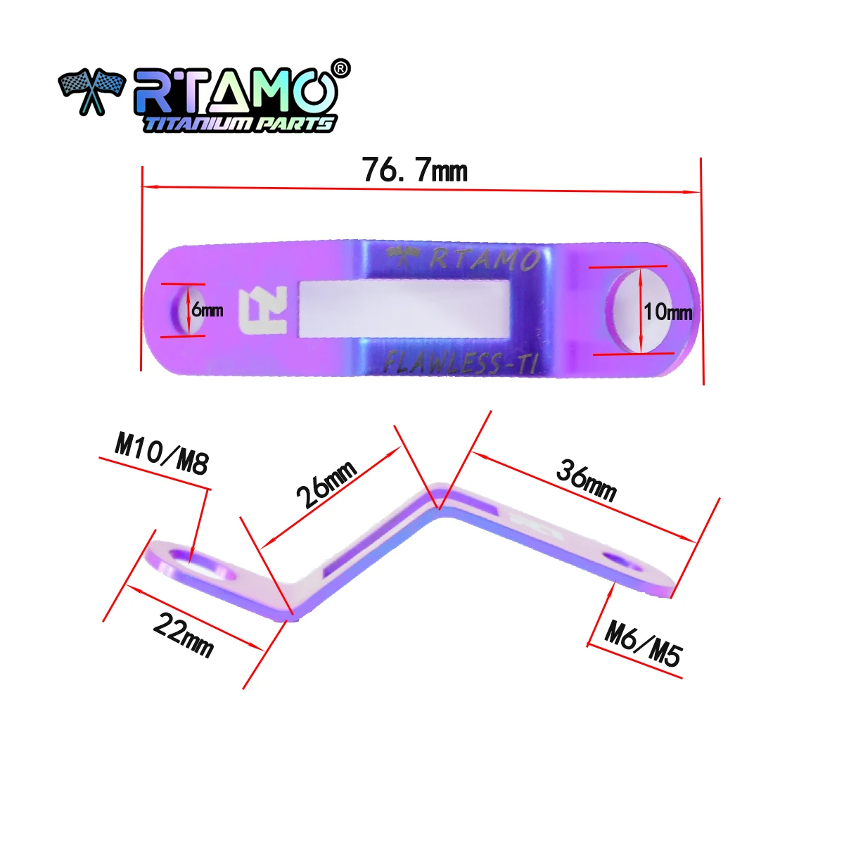 

RTAMO Gr5 Titanium Oil Pot Holder Bracket with Bolt For Galespeed Brake Pumps