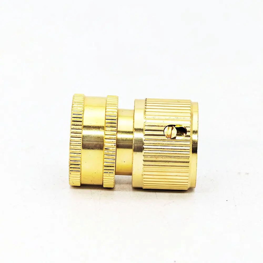 Water Hose Connector Aluminum Female Thread 3 4 Inch Adapter Garden Irrigation Dispenser Pipe Joint Copper Plated