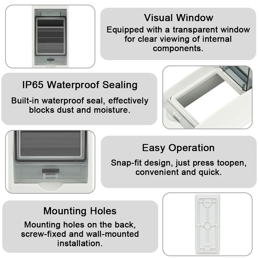 HT-2 WAY IP65 DC Circuit Breaker Waterproof Distribution Box PC/ABS Plastic Outdoor Electrical Junction Box Photovoltaic image 6