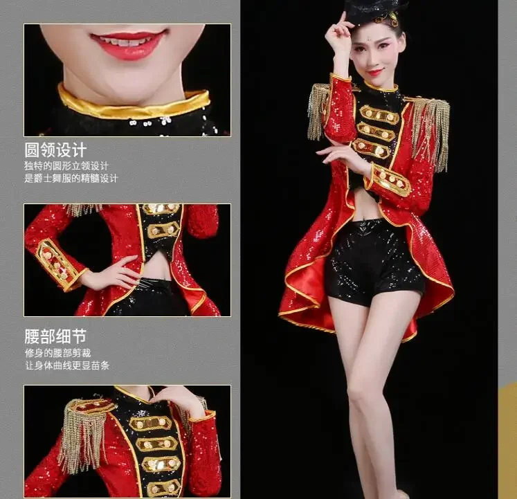 Nightclub Dance Spanish Bullfighter Sequin DJ European Court Women Stage Perform