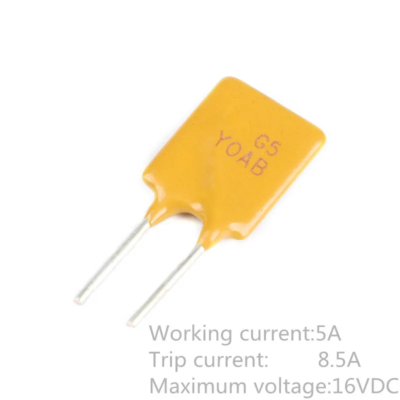 10Pcs 16V 30V 60V 72V Resettable Fuse PPTC RGEF 0.06A 0.12A 0.8A 1.1A 2A 3A 5A 7A 12A Fuses In-line RUEF300 Self-Recovery Fuse