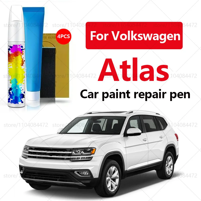 

Ручка для ремонта автомобильной краски для Volkswagen Atlas 2017-2025, аксессуары для ремонта царапин, 4 шт., серый LH7J, белый LC9A, черный LC9X, синий