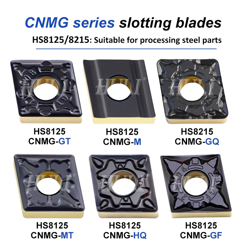 HADSTO CNMG Dual Color Steel Special Series CNMG120404R-M L-M HQ GF CNMG120412 MT GT GQ HS8125 CNC Lathe Carbide Turning Inserts - Image 2