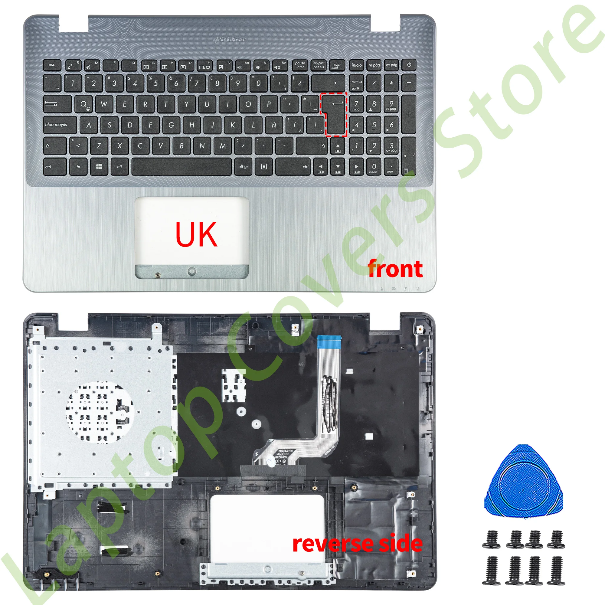 Palmrest With Keyboard For X542 X542U X542UR X542BA R542UA A580 F580 FL8000 NEW Original English/European Version FR GE ES