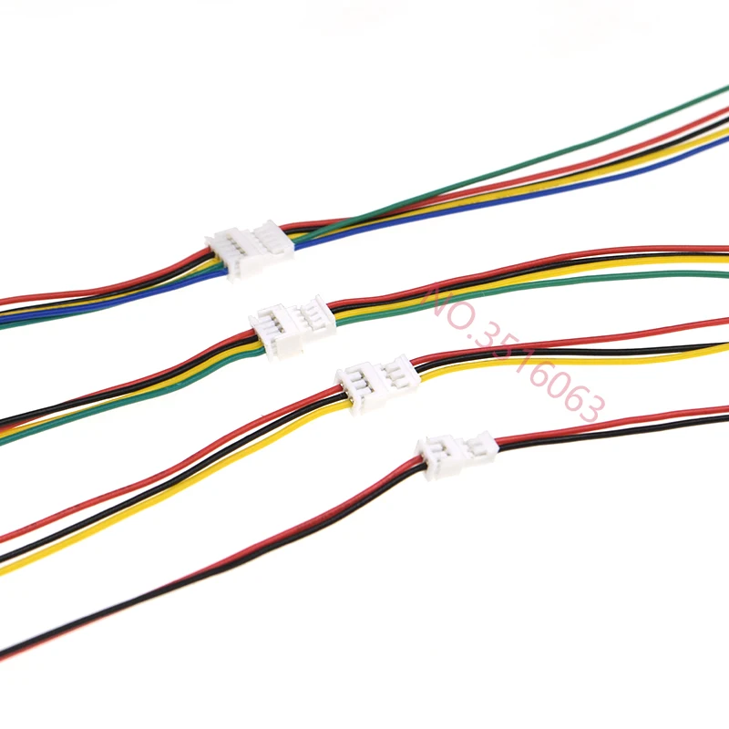 10Set 100mm Mini Micro Jst 1.25 2/3/4/5/6 Pin Male Female Plug Connector With Wire 1.25mm 2pin/3pin/4pin/5pin Cable 2p/3p/4p/5p