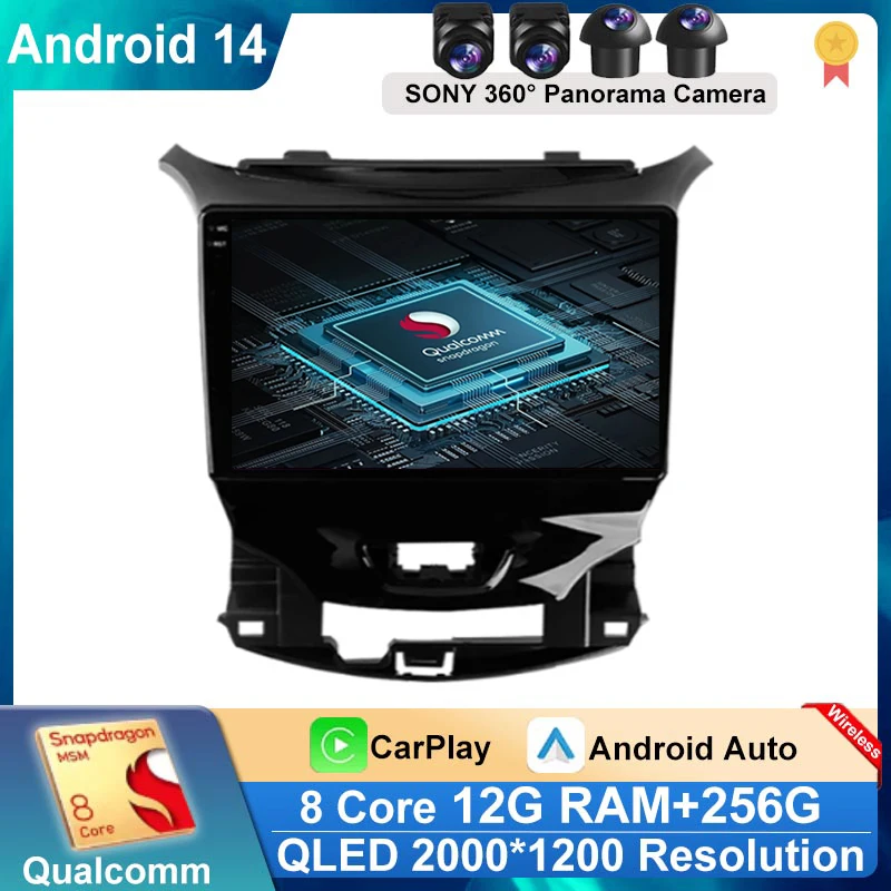 

Android 14 Car Radio For Chevrolet Cruze J300 2015 - 2018 Auto Multimedia Player CarPlay Stereo GPS Navigation Tesla Style 2 din