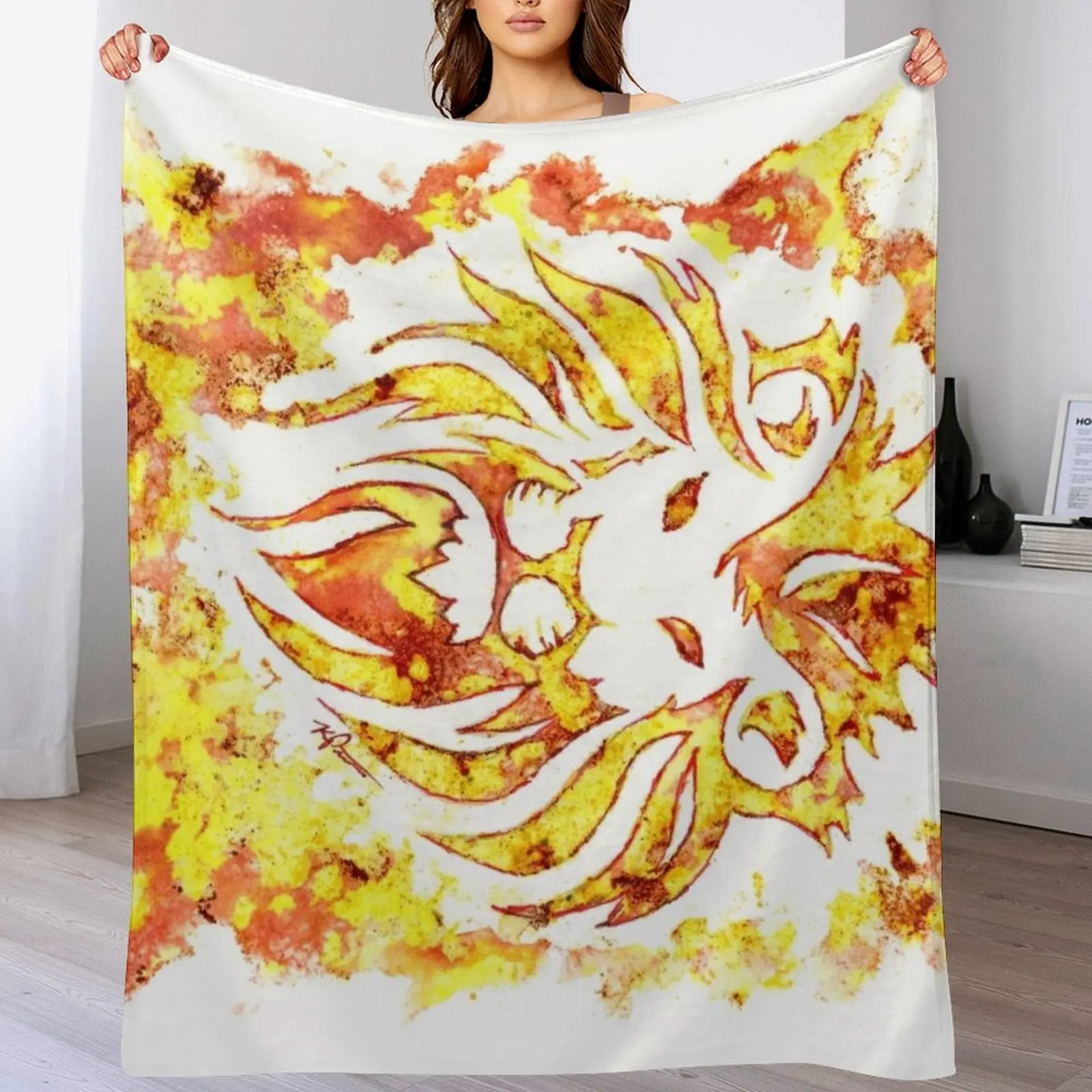 

Fire Lion Throw Blanket Thermal Quilt Softest Plaid Blankets