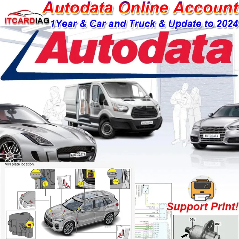 One Year 2024 AUTODATA Online Account  for Car Truck Auto Data Car Repair Software Update Online for VIN Engine Diagram Chasis