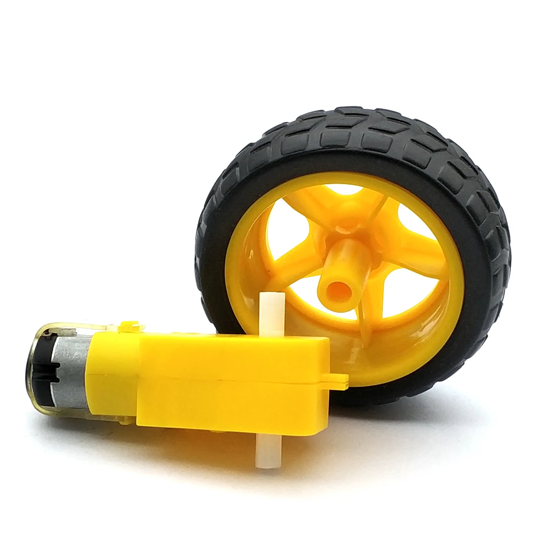 Мотор TT, 65 мм, колесо, фреза двигателя 130, мотор с колесом для Arduino Smart Car Robot TT, мотор 3 в-6 в