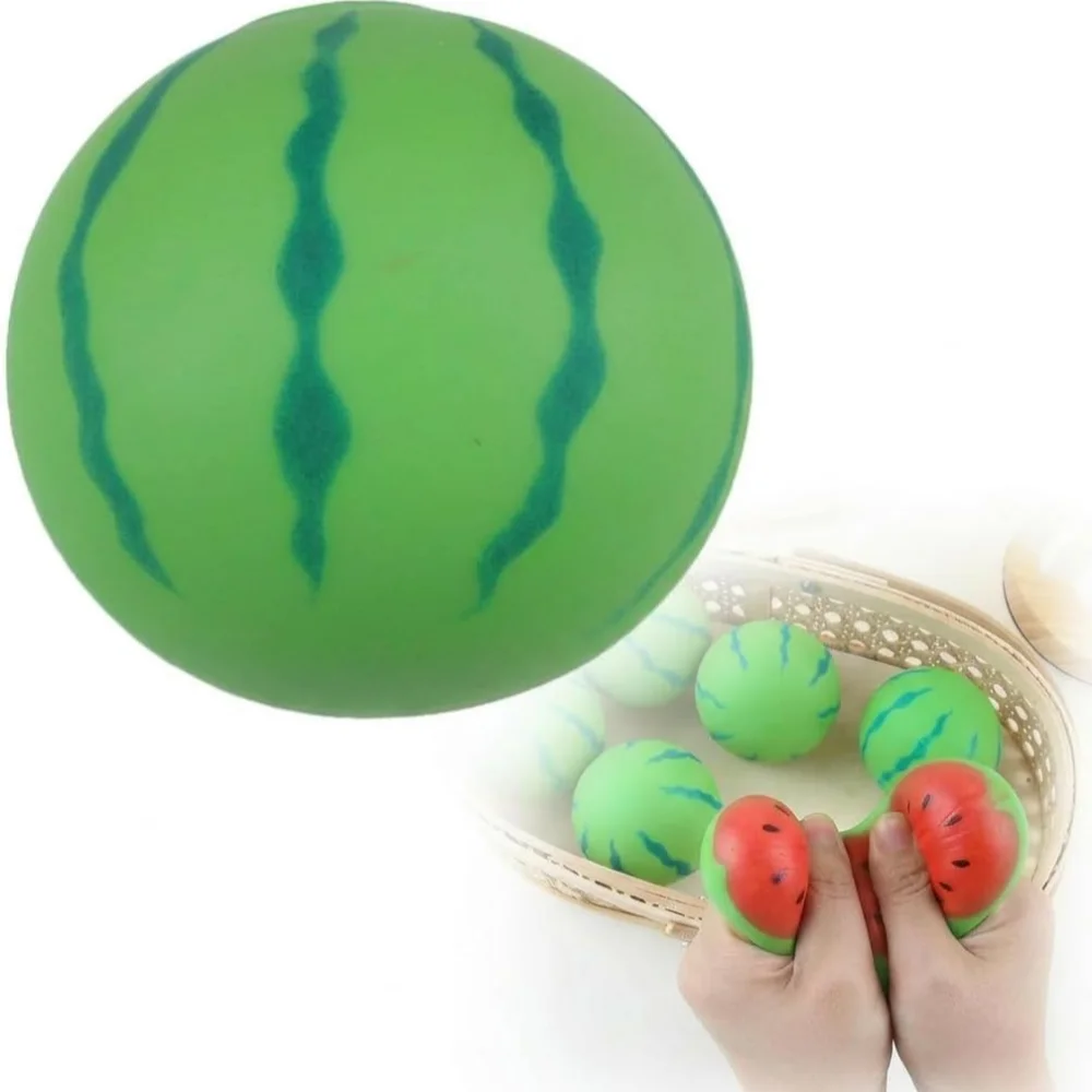 Color Changing Watermelon Squishy Stress Reliever Slow Rising Sensory Fidget Ball Soft Decompression Gadget for Anxiety Relief