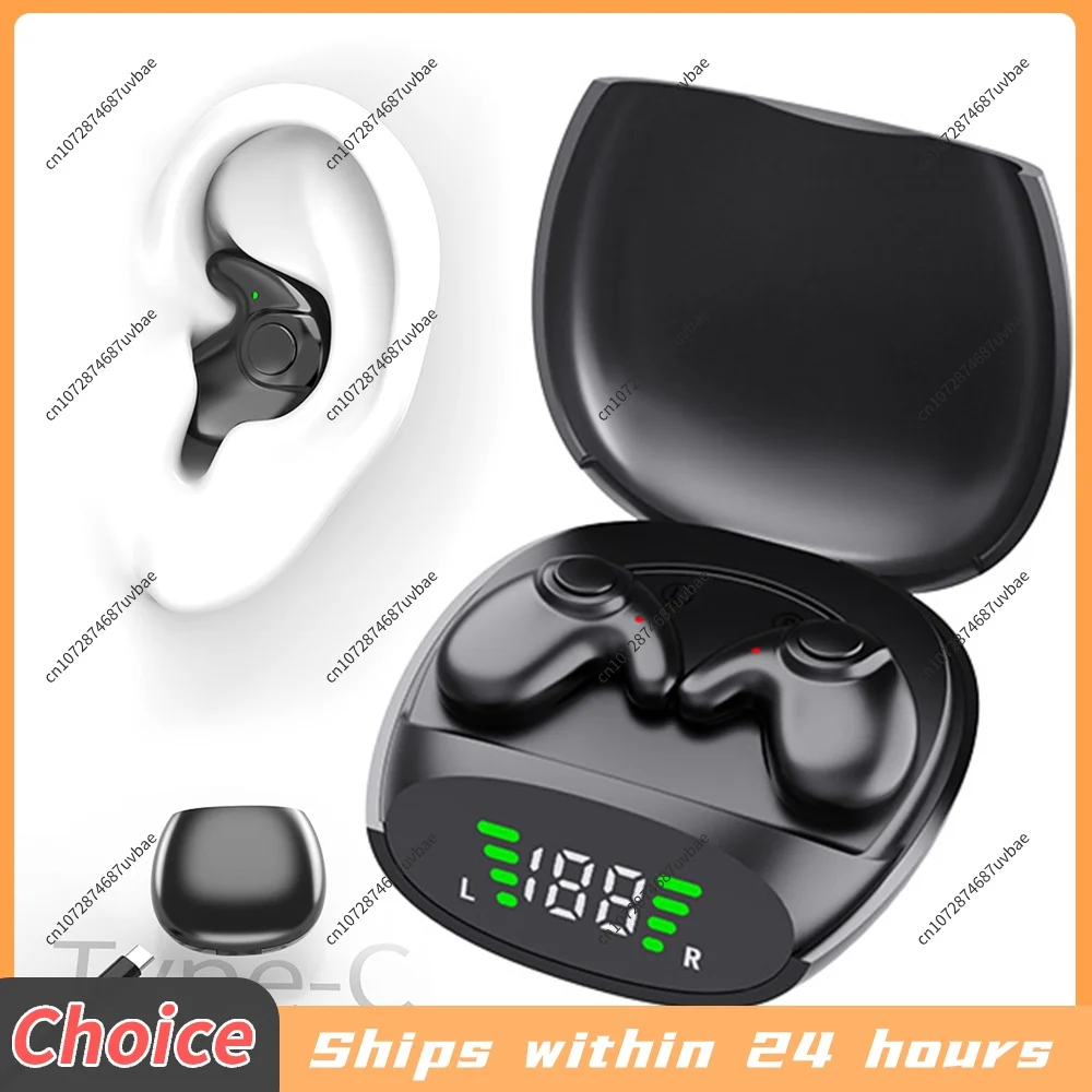 BT Stereo Headphones with Mic Invisible Sleep Earphones Sense-Free Micro Sleep Earbuds for Running Fitness Learning Accessories - view 2