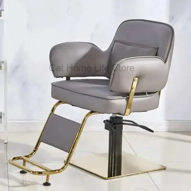 

Spa Pedicure Chair Cover Leather Salon Beauty Salon Hydraulic Hairdressing Braiding Hair for Barber Shop Pink Vintage Chairs Cut