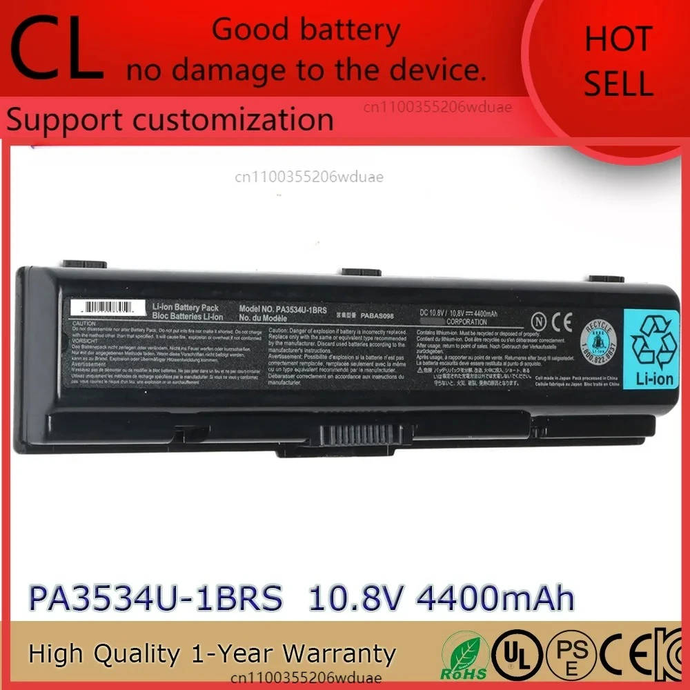 

Brand New Original PA3534U-1BRS 10.8V 4400Mah Laptop Battery for Toshiba Satellite A200 A205 A210 A215 A300 L455 etc.