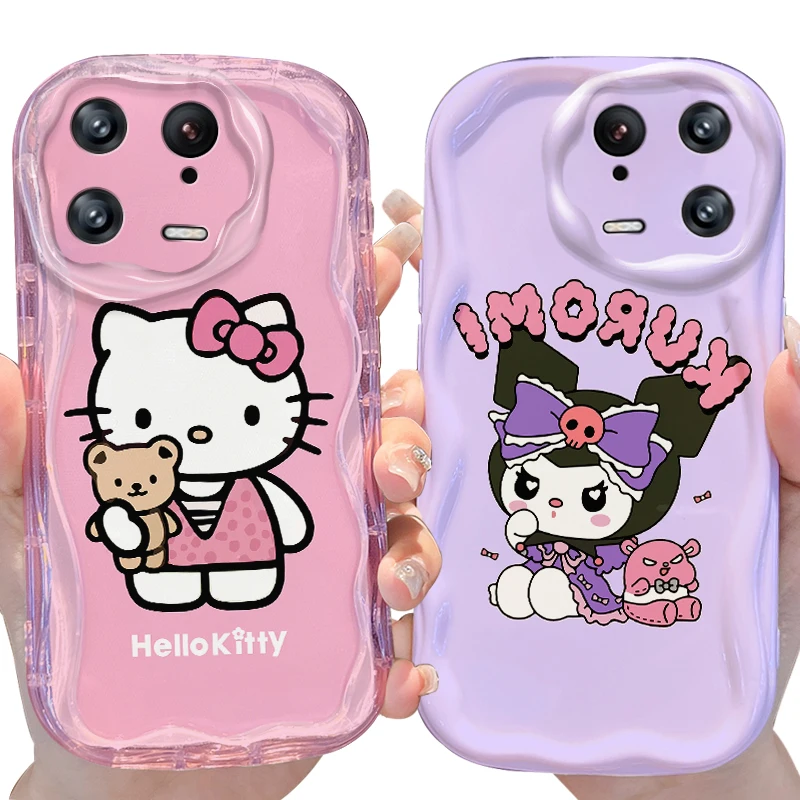 Sanrio Hello Kitty Kuromi Wave Case for Xiaomi Redmi Note 13 12 11 Pro Plus 13C 12C Turbo 12S 11S 10 9 11A 9C Prime 4G 5G Cover