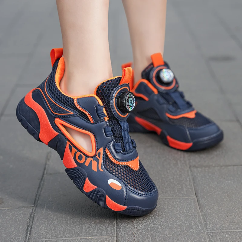 

Повседневная детская обувь, летние дышащие сетчатые кроссовки для детей, легкая прогулочная обувь с отверстиями, удобные уличные кроссовки