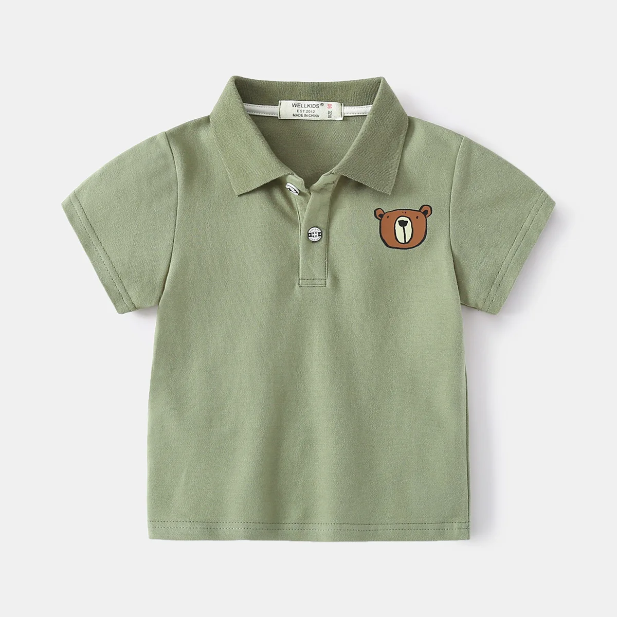 Bear Cotton Boys Polo T-shirts Fashion Toddler Tee Baby Shirt Children Jersey Kids Clothes