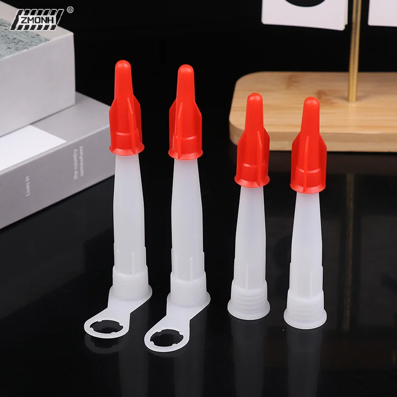 

[H]10Pcs Spare Silicone Nozzle Sealant Tool Kit Re-sealable Mastic Cartridge Spare Nozzles Screw Cover For Caulking Pipes