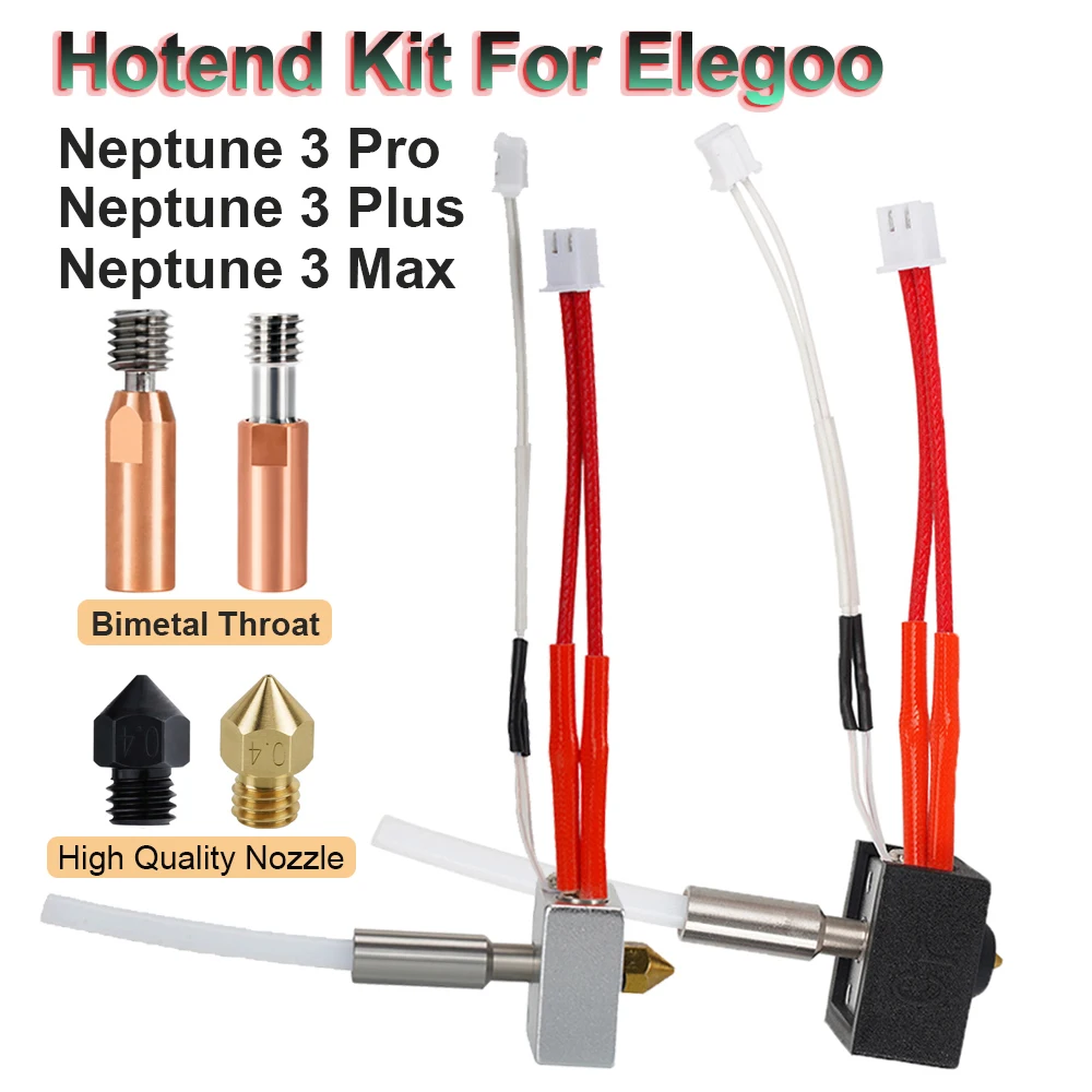 24V 40W Hotend Kit For Elegoo Neptune 3 Pro/Plus/Max Bimetal Heatbreak 3D Printer Part Print Head For Neptune 3 Pro 3 Plus 3 Max