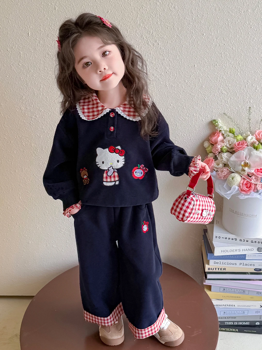 

Весенне-осенняя модная детская одежда, комплект из двух предметов для девочек, повседневная длинная хлопковая удобная детская одежда Sli