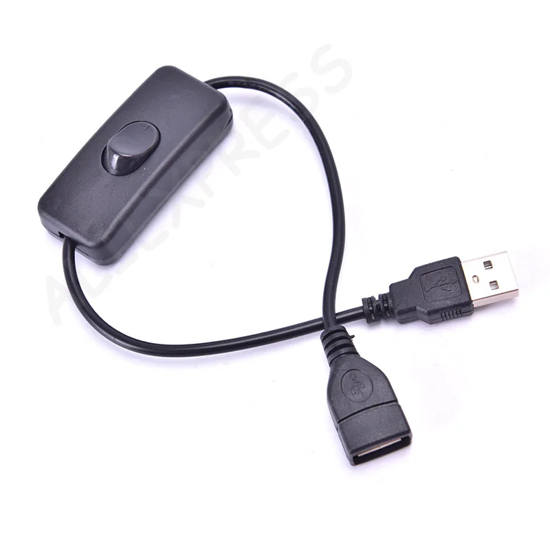 

New28cm USB Cable with Switch ON/OFF Cable Extension Toggle for USB Lamp USB Fan