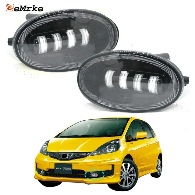 LEDフォグライトアセンブリカットラインレンズ,pfヘッドライト,Honda Fit rs ge jazz sport 2011 2012 2013  2014, 2x - AliExpress