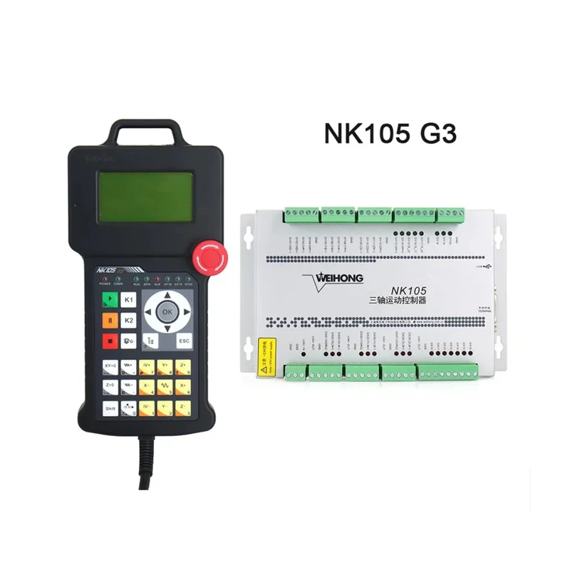 Weihong ncstudio nk105g3 DSP CNC Control System 3 axis motion card nk105 G3 Remote grip for C router