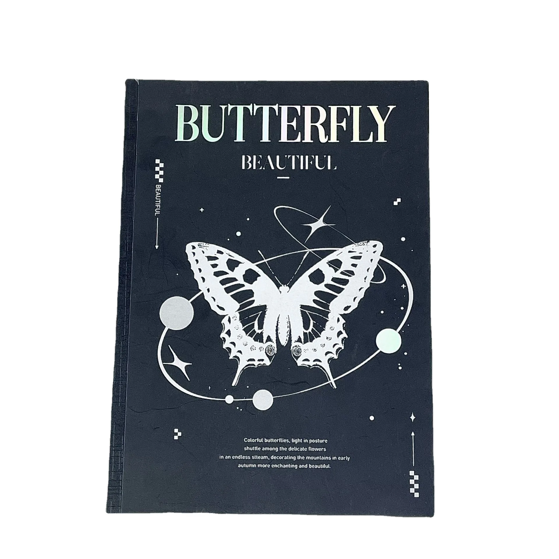 New Stationery Butterfly Rhapsody Notebook Y2K Creativity Laser Diary Small Notepad Hand Ledger Book Ins Style School Supplies