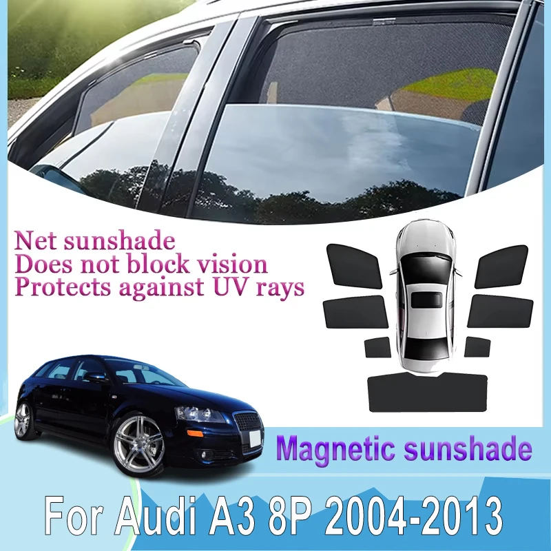 

For Audi A3 MK2 8p 2004-2013 Magnetic Sunshades UV Protection Visors Curtain Cover Privacy Window Shading Part Tools Accessories
