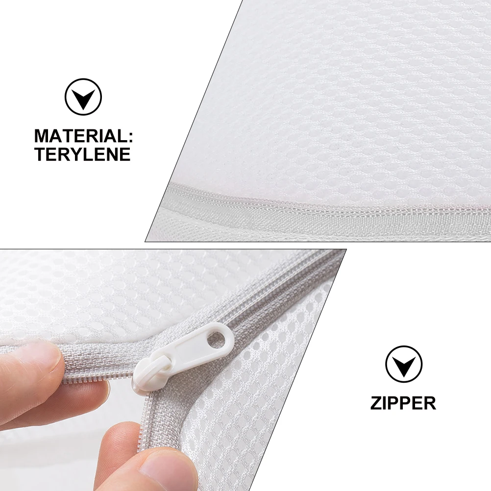 

1 pc Anti-Deformation Underwear Laundry Spherical Bra Wash Bag White Reusable Mesh Wash Bag For Bra Underwear Machine Washable