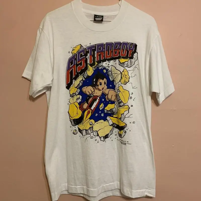 Vintage Astro Boy T Shirt Sz Large Screen Stars Manga Anime Rare
