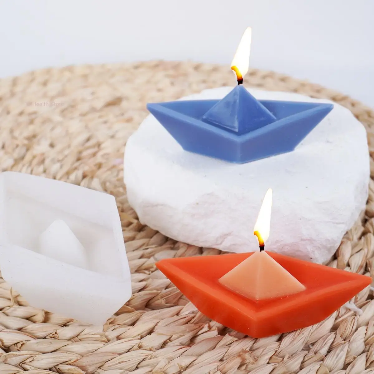 Gel Dropping Silicone Mold DIY Paper Boat Candle Mould Childhood Memories Chocolate Fondant Soap Resin Mold Making Supplie Gifts