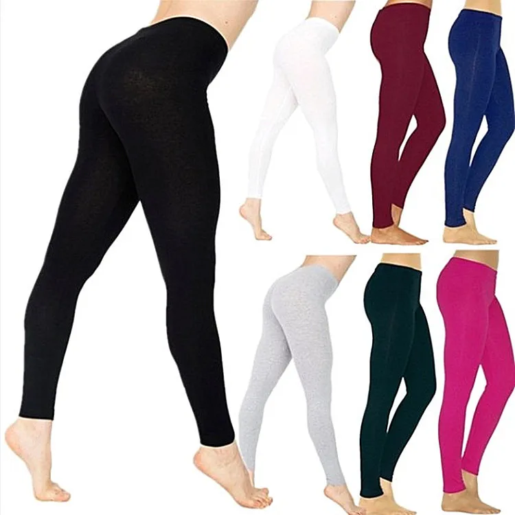 Milk silk brushed solid color leggings, elastic nine part Slim-fit pants, slim fitting, tight women