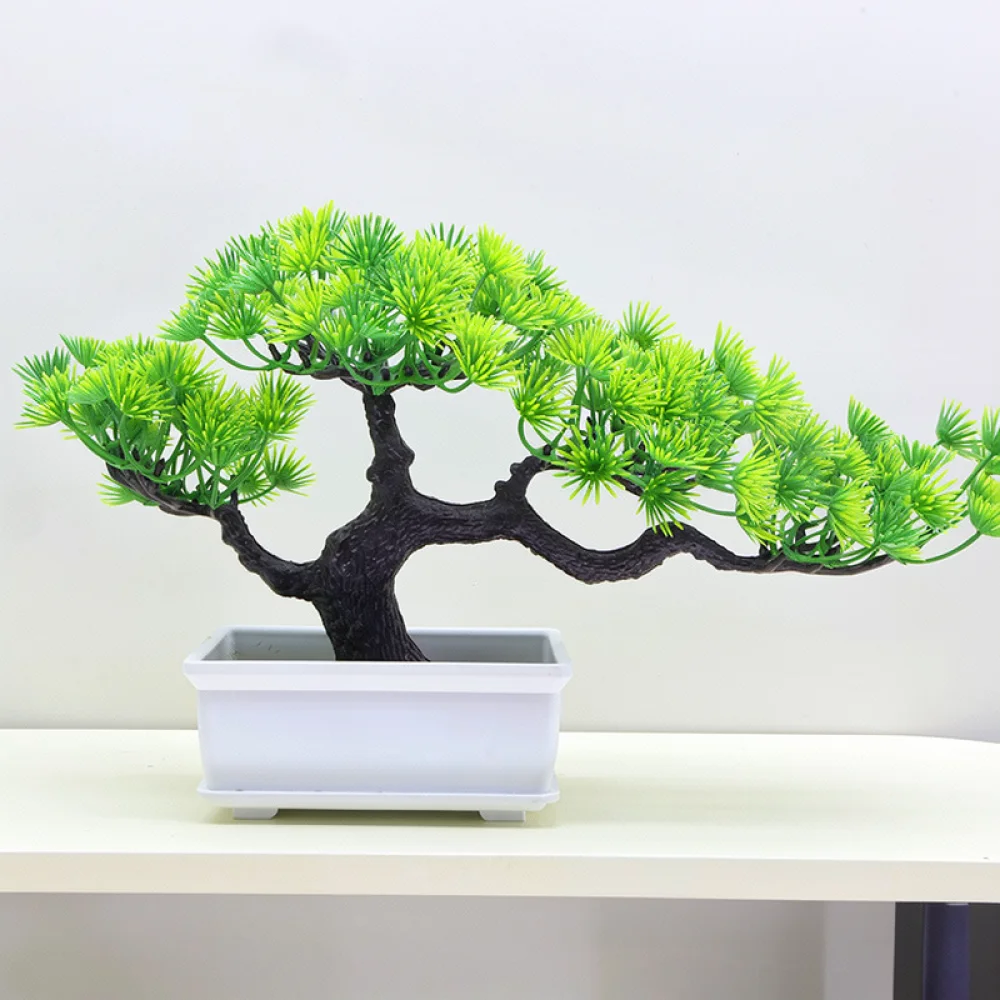 Home Decor Zen Style - نبات صنوبر صناعي على الطراز الصيني،
