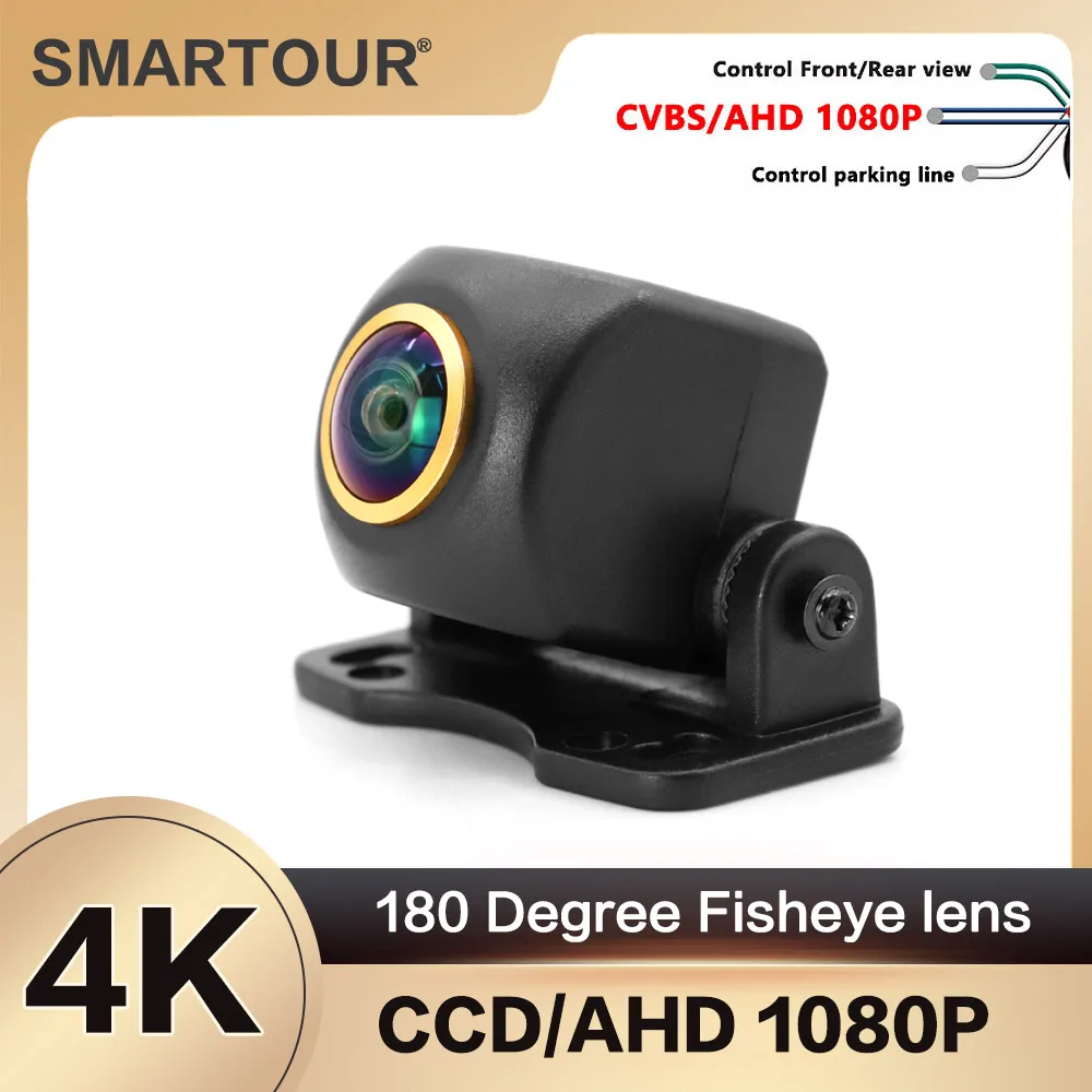 

SMARTOUR 1920x1080P Car Vehicle HD AHD Reverse Camera 180 Degree Fisheye Lens Starlight Night Vision HD Universal Vehicle Rear