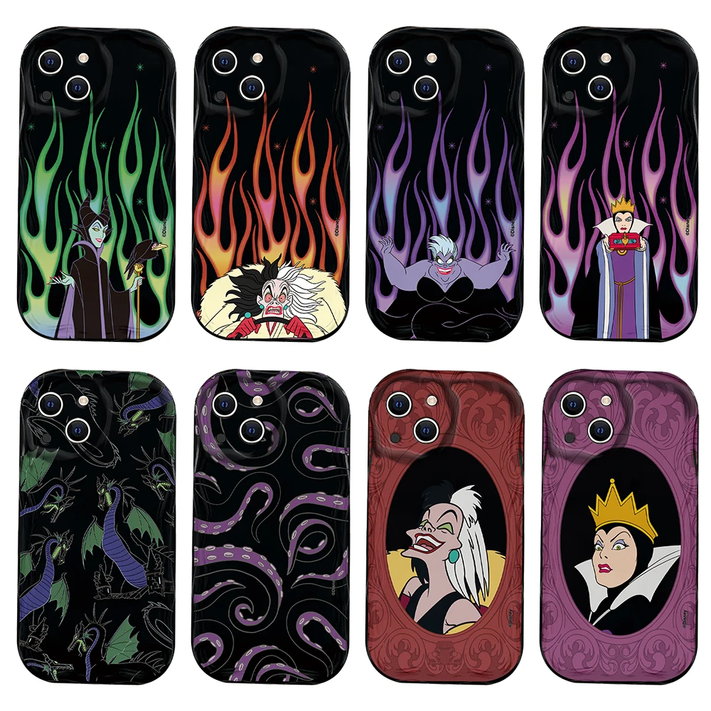 New The Evils Queens Disneys 3D Wave Case For OPPO A98 A94 A93 A79 A78 A76 A60 A58 A57 A55 A38 A33 A17 A16 A15 2020 4G 5G Cover